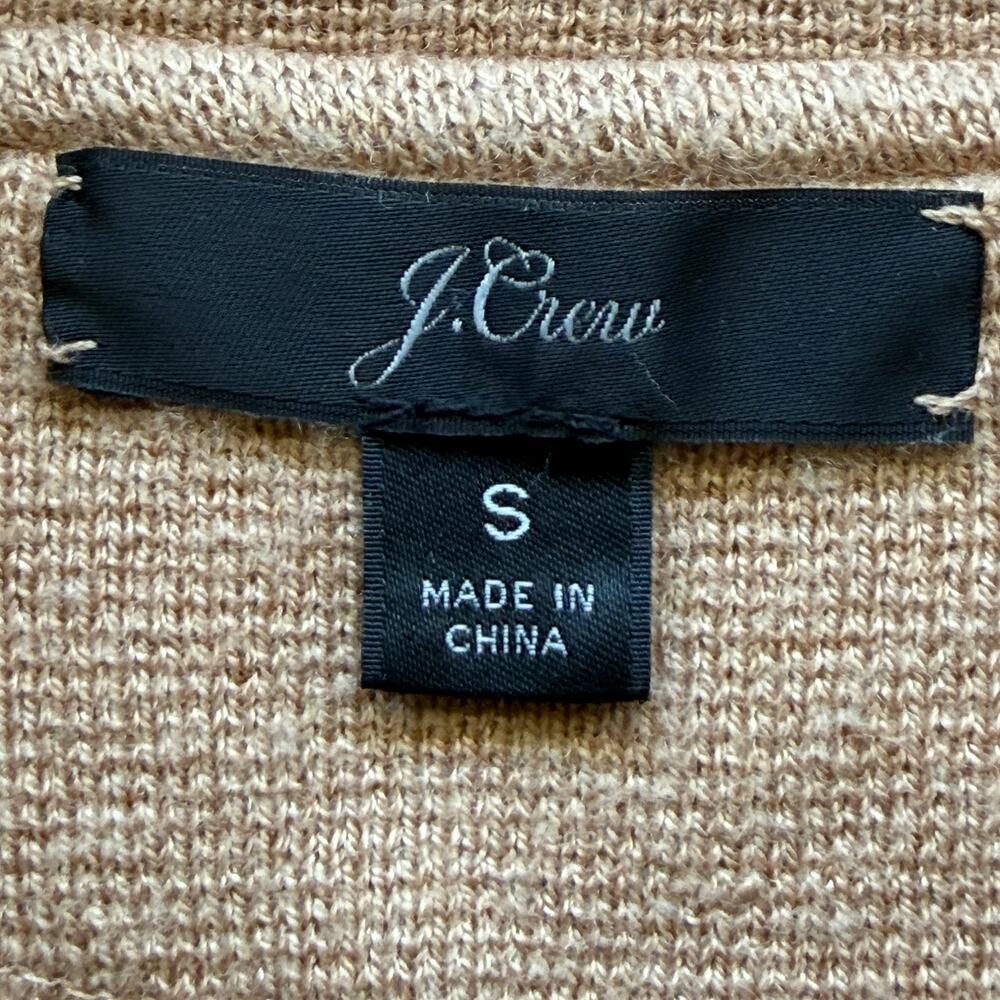 J. Crew Sophie Open Front Sweater Blazer Camel Women's Sz S Wool Blend Classic - Picture 3 of 8